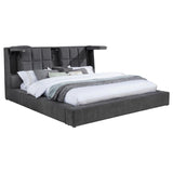 Dreux Upholstered Queen Panel Platform Bed Cream