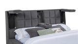 Dreux Upholstered Queen Panel Platform Bed Cream