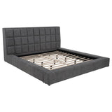 Dreux Upholstered Queen Panel Platform Bed Cream