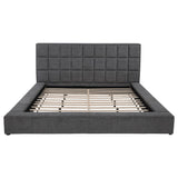 Dreux Upholstered Queen Panel Platform Bed Cream
