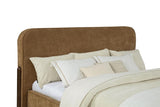 Baldacci Upholstered California King Platform Bed Curry and Walnut | Yellow | Walnut | 315954KW
