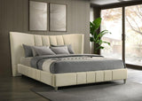 Evelyn Upholstered Eastern King Panel Platform Bed Ivory | Ivory | 315956KE