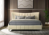 Evelyn Upholstered Eastern King Panel Platform Bed Ivory | Ivory | 315956KE