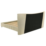 Evelyn Upholstered Eastern King Panel Platform Bed Ivory | Ivory | 315956KE