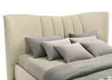 Evelyn Upholstered Queen Panel Platform Bed Ivory | Queen | Ivory | 315956Q