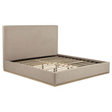 Knox Eastern King Fabric Upholstered Platform Bed Khaki | Beige | Khaki | 315959KE
