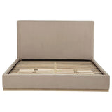 Knox Eastern King Fabric Upholstered Platform Bed Khaki | Beige | Khaki | 315959KE