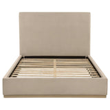 Knox Queen Fabric Upholstered Platform Bed Khaki | Queen | Beige | Khaki | 315959Q