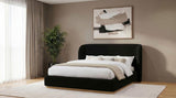 Blaire Upholstered Wingback Platform Bed Black