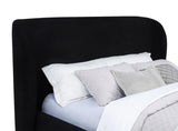 Blaire Upholstered Eastern King Wingback Platform Bed Black | Black | 315967BLKKE