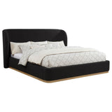 Blaire Upholstered California King Wingback Platform Bed Black | Black | 315967BLKKW