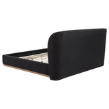 Blaire Upholstered California King Wingback Platform Bed Black | Black | 315967BLKKW