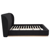 Blaire Upholstered California King Wingback Platform Bed Black | Black | 315967BLKKW