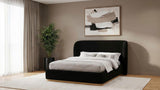 Blaire Upholstered Queen Wingback Platform Bed Black | Queen | Black | 315967BLKQ