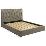 Delsea Upholstered Eastern King Platform Bed Light Brown | Eastern King | Brown | Light Brown | 315975KE