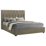 Delsea Upholstered Eastern King Platform Bed Light Brown | Eastern King | Brown | Light Brown | 315975KE