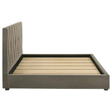 Delsea Upholstered Eastern King Platform Bed Light Brown | Eastern King | Brown | Light Brown | 315975KE