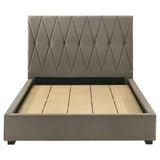 Delsea Upholstered Queen Panel Platform Bed Light Brown | Queen | Brown | Light Brown | 315975Q