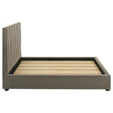 Delsea Upholstered Queen Panel Platform Bed Light Brown | Queen | Brown | Light Brown | 315975Q
