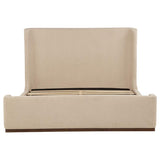 Nala Eastern King Fabric Upholstered Platform Bed Tan | Beige | Tan | 315978KE