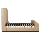 Nala Queen Fabric Upholstered Platform Bed Tan | Queen | Beige | Tan | 315978Q