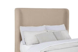 Nala Queen Fabric Upholstered Platform Bed Tan | Queen | Beige | Tan | 315978Q
