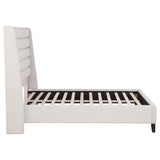 Leslie Upholstered Tufted Full Wingback Platform Bed Beige | Full | Beige | 315983F