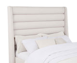 Leslie Upholstered Tufted Full Wingback Platform Bed Beige | Full | Beige | 315983F