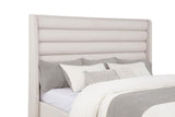 Leslie Upholstered Tufted California King Wingback Platform Bed Beige | Beige | 315983KW