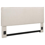 Izzy Upholstered King Panel Headboard Sand | Beige | Sand | 315985K