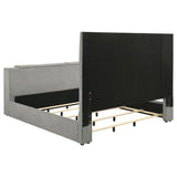 Tara 61-inch Upholstered Eastern King Panel TV Bed Grey | Grey | 315994KE