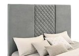 Tara 61-inch Upholstered Queen Panel TV Bed Grey | Queen | Grey | 315994Q
