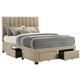Wheatland 4-drawer Upholstered Full Storage Bed Light Brown | Full | Brown | Light Brown | 316010F