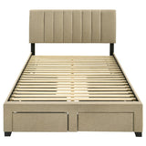 Wheatland 4-drawer Upholstered Full Storage Bed Light Brown | Full | Brown | Light Brown | 316010F