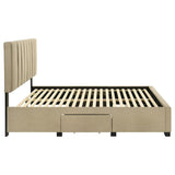 Wheatland 4-drawer Upholstered Full Storage Bed Light Brown | Full | Brown | Light Brown | 316010F