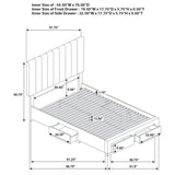 Wheatland 4-drawer Upholstered Full Storage Bed Light Brown | Full | Brown | Light Brown | 316010F