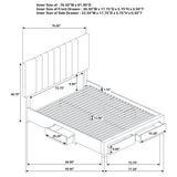 Wheatland 4-drawer Upholstered Eastern King Storage Bed Brown | Eastern King | Brown | Light Brown | 316010KE