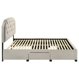 Marianna 4-drawer Upholstered Queen Storage Bed Cream | Ivory | Cream | 316011Q
