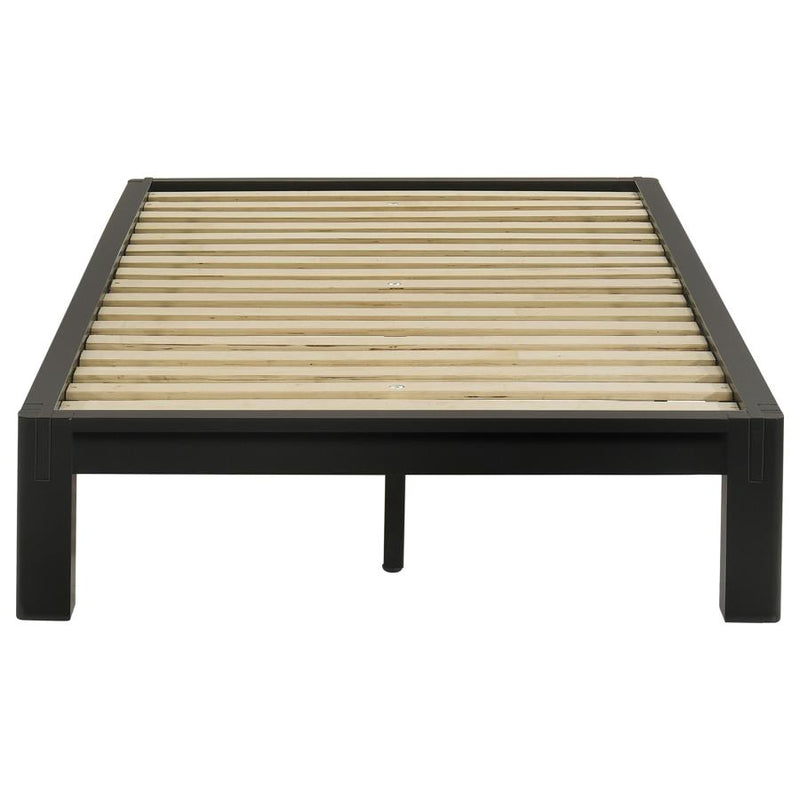 Gislen Easy Assembly Wood Platform Bed Black