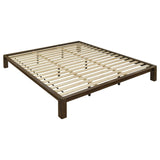 Gislen Eastern King Easy Assembly Wood Platform Bed Walnut | Brown | Walnut | 316028WALKE