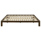 Gislen Eastern King Easy Assembly Wood Platform Bed Walnut | Brown | Walnut | 316028WALKE