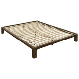 Gislen Easy Assembly Wood Platform Bed Walnut