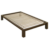 Gislen Twin Easy Assembly Wood Platform Bed Walnut | Twin | Brown | Walnut | 316028WALT