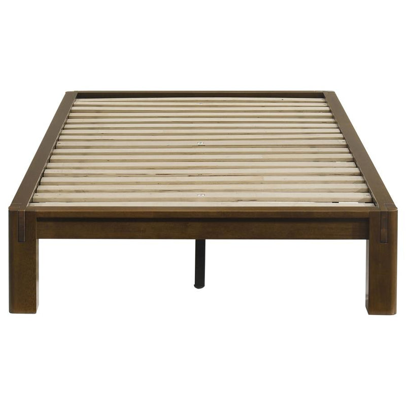Gislen Easy Assembly Wood Platform Bed Walnut