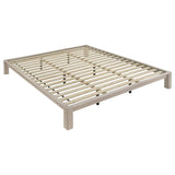 Gislen Eastern King Easy Assembly Wood Platform Bed White | White | 316028WHTKE