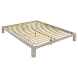 Gislen Eastern King Easy Assembly Wood Platform Bed White | White | 316028WHTKE