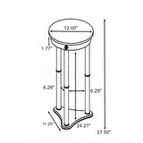 Edie Round Marble Top Plant Stand Merlot | King | Red | Merlot | 3315