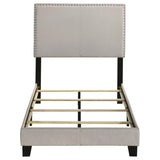 Boyd Upholstered Twin Panel Bed Ivory | Twin | Ivory | 350051T