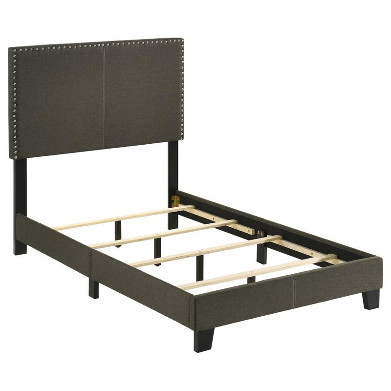 Boyd Upholstered Panel Bed Charcoal