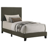 Boyd Upholstered Twin Panel Bed Charcoal | Twin | Grey | Charcoal | 350061T